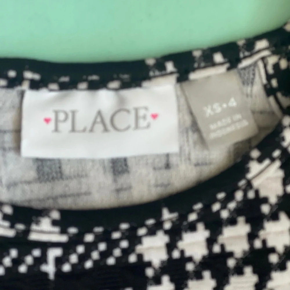 The Children's Place Black and White Fit and Flare Dress
